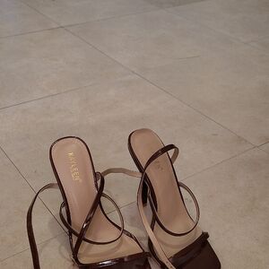 KAYLEEN By Los Angeles Brown Heeled Sandals